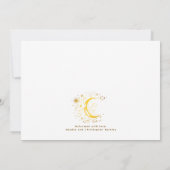 Schattigee sterren maan hemelse pasgeboren foto ge aankondiging (Achterkant)