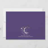 Schattigee sterren maan hemelse pasgeboren foto ge aankondiging (Achterkant)