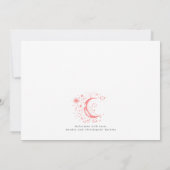 Schattigee sterren maan hemelse pasgeboren foto ge aankondiging (Achterkant)