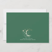 Schattigee sterren maan hemelse pasgeboren foto ge aankondiging (Achterkant)