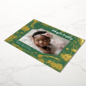 Schattigee sterren maan hemelse pasgeboren foto ge folie uitnodiging (Gedraaid)