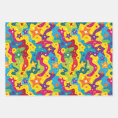 Schattigee sterren regenbogen kinder partij tegelp inpakpapier vel (Voorkant 3)