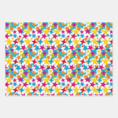 Schattigee sterren regenbogen kinder partij tegelp inpakpapier vel (Voorkant 2)