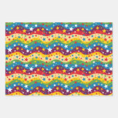 Schattigee sterren regenbogen kinder partij tegelp inpakpapier vel (Voorkant 3)