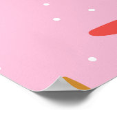 Schattigee sterren regenbogen roze patroon poster (Hoek)