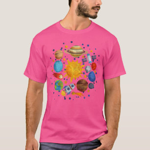Schattigee Sterrenkunde Sterrenkunde Planeten Gala T-shirt