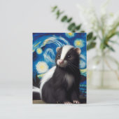 Schattigee Sterrennacht Skunk Briefkaart (Staand voorkant)