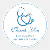 Schattigee Stethoscoop Verpleegkundige Favoriet Ta Ronde Sticker (Voorkant)