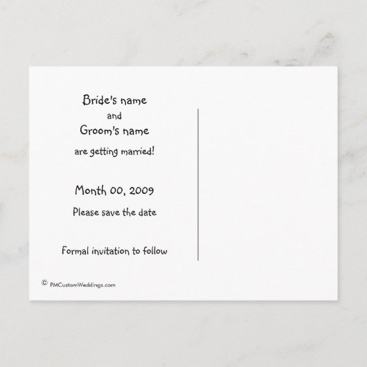 Schattigee Stick Figures Sla de datum Briefkaarten (Achterkant)