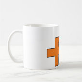 Schattigee Stick Figuur Meisje met Plus Sign Koffiemok (Links)