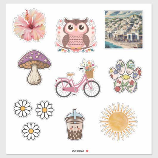 Schattigee sticker collectie (Vel)