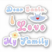 Schattigee Sticker | Lieve kerstman, ik hou van mi (Voorkant)