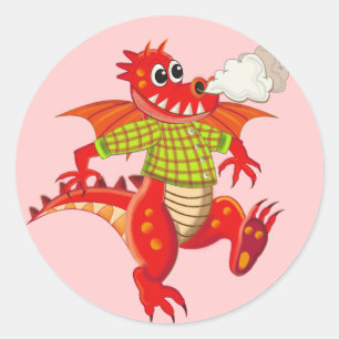 Schattigee sticker met Dragon