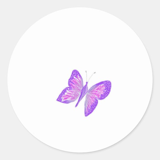 Schattigee Sticker met vlinderillustratie (Voorkant)