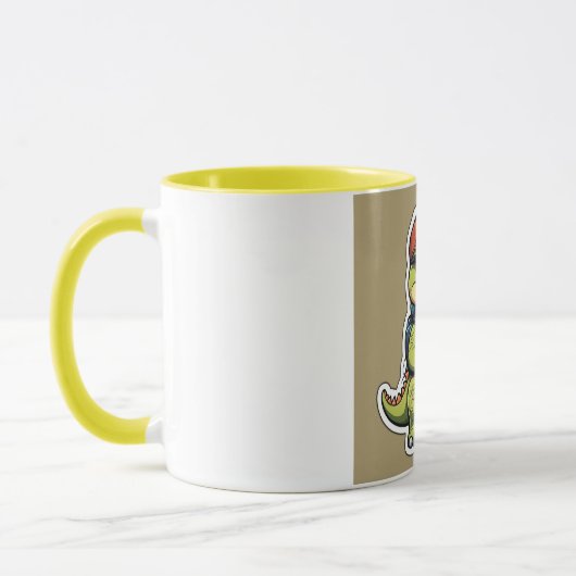 Schattigee sticker stijl Dinosaurus Mok (Links)