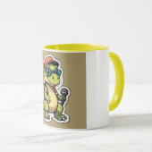 Schattigee sticker stijl Dinosaurus Mok (Voorkant rechts)