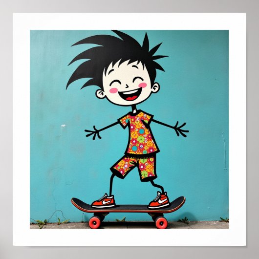 Schattigee stickman poster (Voorkant)