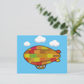 Schattigee  Stijl Blimp Ballontekening Briefkaart (Staand voorkant)