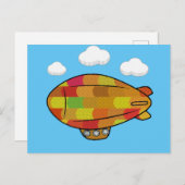 Schattigee  Stijl Blimp Ballontekening Briefkaart (Voorkant / Achterkant)