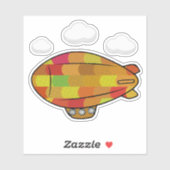 Schattigee  Stijl Blimp Ballontekening Sticker (Vel)