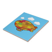 Schattigee Stijl Blimp Ballontekening Tegeltje (Zijkant)