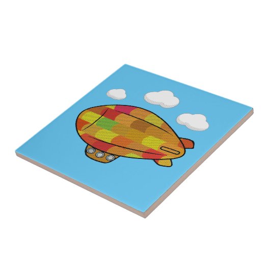 Schattigee  Stijl Blimp Ballontekening Tegeltje (Zijkant)