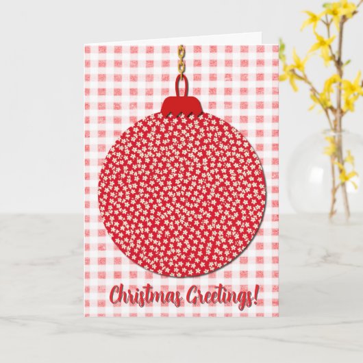 Schattigee  stijl kerstvakantie Kaart (Gele Bloem)