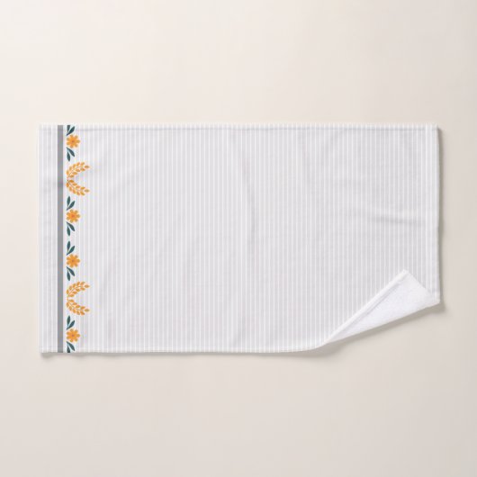 Schattigee stijlvolle bloemen in sinaasappel en st bad handdoek (Handdoek)