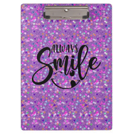 Schattigee stijlvolle glitter altijd glimlach eleg klembord
