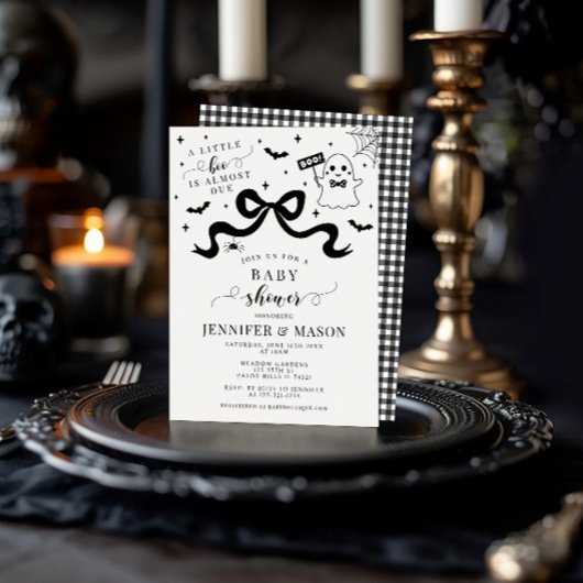 Schattigee stijlvolle Little Boo Ghost Bow Baby Bo Kaart