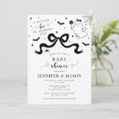 Schattigee Stijlvolle Little Boo Ghost Bow Baby Gi Kaart (Staand voorkant)