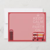 Schattigee stijlvolle Londense partij Kaart (Achterkant)