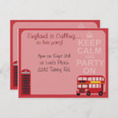 Schattigee stijlvolle Londense partij Kaart (Voorkant / Achterkant)