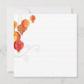 Schattigee stijlvolle rode lantaarns bruids douche kaart (Achterkant)