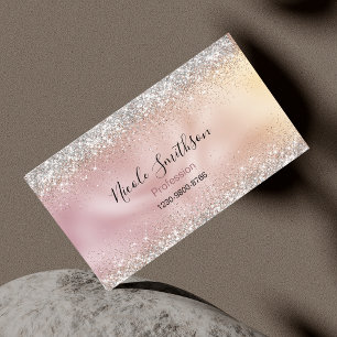 Schattigee stijlvolle roos gouden faux glitter mon magnetisch visitekaartje