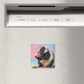 Schattigee stinkdier eten kleurrijke macarons magneet (Insitu (Vaatwasser))