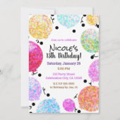 Schattigee Stippen Feestballonnen Verjaardagsvieri Kaart (Voorkant)