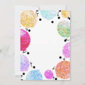 Schattigee Stippen Feestballonnen Verjaardagsvieri Kaart (Achterkant)