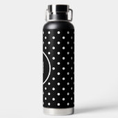 Schattigee stippen gepersonaliseerde monogram ther waterfles (Achterkant)