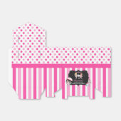 Schattigee Stippen Roze Meisjes Thee Party Verjaar Bedankdoosjes (Uitgevouwen)