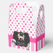 Schattigee Stippen Roze Meisjes Thee Party Verjaar Bedankdoosjes (Geopend)