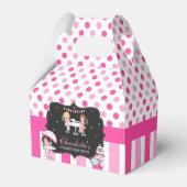 Schattigee Stippen Roze Meisjes Thee Party Verjaar Bedankdoosjes (Voorkant Zijde)