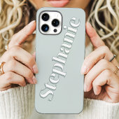Schattigee stoffige salie minimalistische aangepas Case-Mate iPhone case