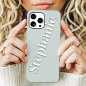 Schattigee stoffige salie minimalistische aangepas Case-Mate iPhone case