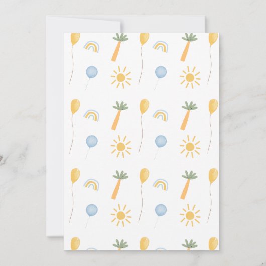 Schattigee Stomp Chomp Roar Dinosaurus 1e verjaard Kaart (Achterkant)