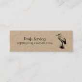 Schattigee Stork Doula vroedvrouw Kraft Mini Visitekaartje (Voorkant)