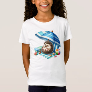 Schattigee strand egel liefhebbers meisjes t-shirt