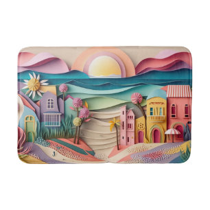 Schattigee strand huis scene badmat