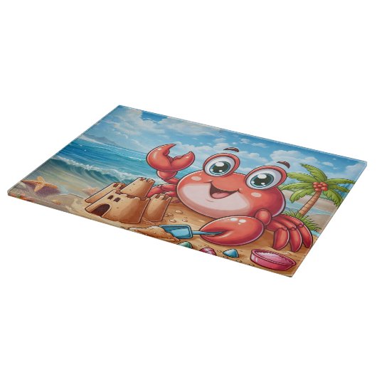 Schattigee strand watermeloen krab snijplank (Hoek)