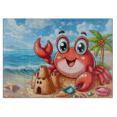 Schattigee strand watermeloen krab snijplank (Voorkant)